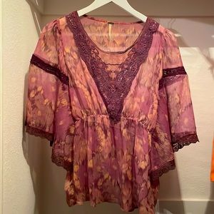 Free People V Neck Blouse